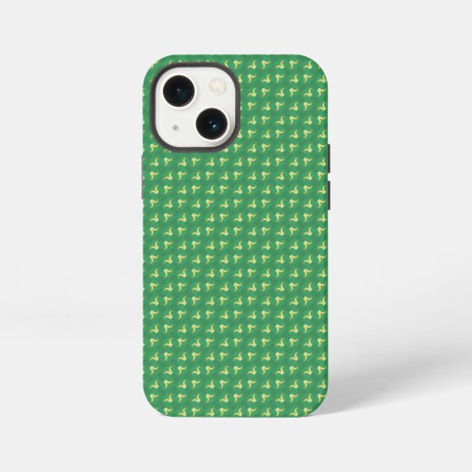緑色花柄 iPhoneケース (裏面)