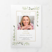 緑色葬祭令 三つ折りプログラム (カバー)