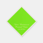 緑色蛍光無地の色 スタンダードカクテルナプキン (角)