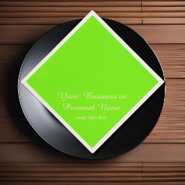 緑色蛍光無地の色 スタンダードカクテルナプキン