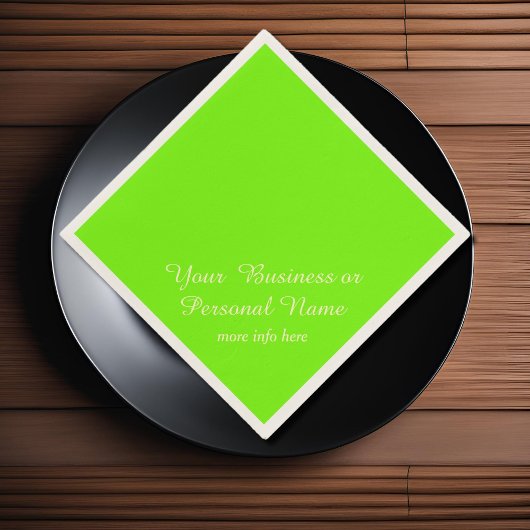 緑色蛍光無地の色 スタンダードカクテルナプキン