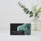 緑色蛍石結晶治癒結晶 名刺 (スタンド正面)