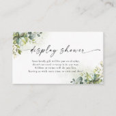 緑色表示シャワー囲いカード エンクロージャーカード (正面)