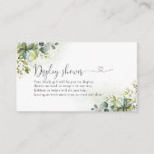 緑色表示シャワー囲いカード エンクロージャーカード (正面)