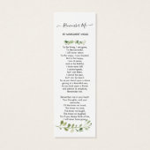 緑色詩祈りの言葉葬式しおり (裏面)