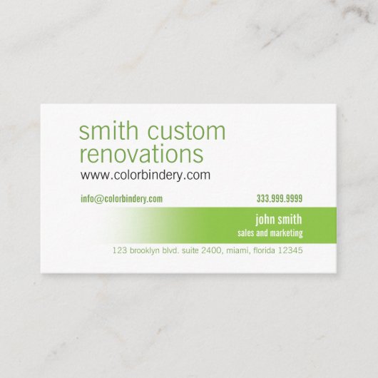 緑色道の名刺 名刺 (正面)