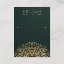 緑色金ゴールドマンクラシックダ華美ラネックレスディスプレイ 名刺