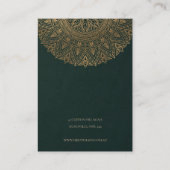 緑色金ゴールドマンクラシックダ華美ラネックレスディスプレイ 名刺 (裏面)