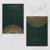 緑色金ゴールドマンクラシックダ華美ラネックレスディスプレイ 名刺 (正面/裏面)