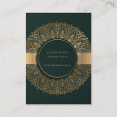 緑色金ゴールドマンクラシックダ華美ラネックレスディスプレイ 名刺 (裏面)