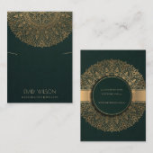 緑色金ゴールドマンクラシックダ華美ラネックレスディスプレイ 名刺 (正面/裏面)