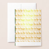 緑芝鉢、金箔誕生日カード 箔カード (裏面封筒付き)