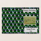 緑芝鉢、金箔誕生日カード 箔カード (内部)