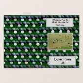 緑芝鉢、銀箔誕生日カード 箔カード (内部)