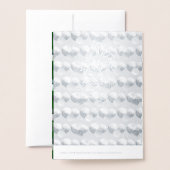 緑芝鉢、銀箔誕生日カード 箔カード (裏面封筒付き)