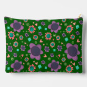 緑花スタイリッシュ模様カスタム化粧料バッグ アクセサリーポーチ (裏面)