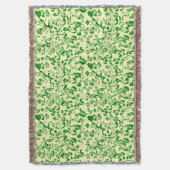 緑花柄G01.L黄BG スローブランケット (正面縦)