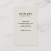 緑芸術的抽象芸術 名刺 (裏面)