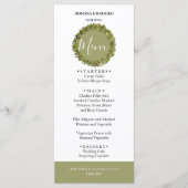 緑芸術的水色リースハンド色彩の鮮やか メニュー (正面)