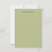 緑芸術的水色リースハンド色彩の鮮やか 出欠カード (裏面)