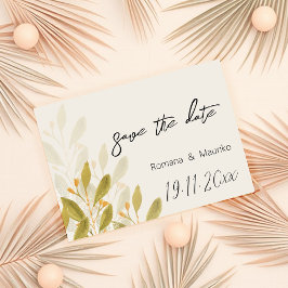 緑芸術的T型水彩手絵を描形 セーブザデート