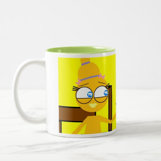 緑茶およびアヒルソースマグ ツートーンマグカップ (左)