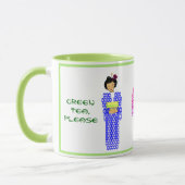 緑茶お願い – お茶ください マグカップ (左)