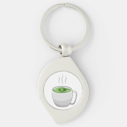 緑茶のカップ キーホルダー (正面)