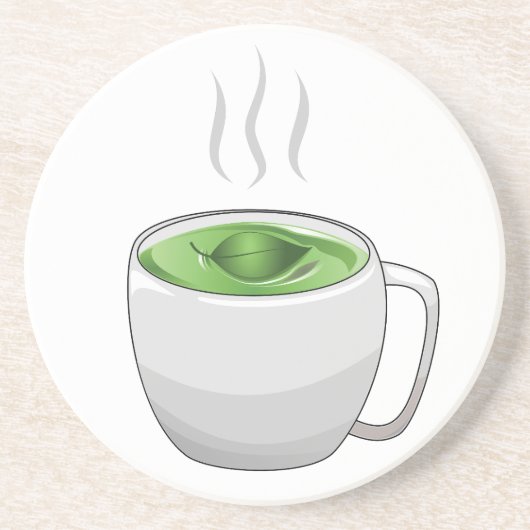 緑茶のカップ コースター (正面)
