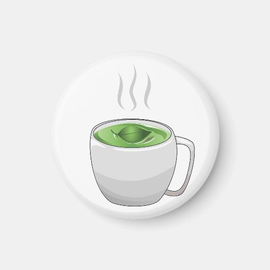 緑茶のカップ マグネット (正面)