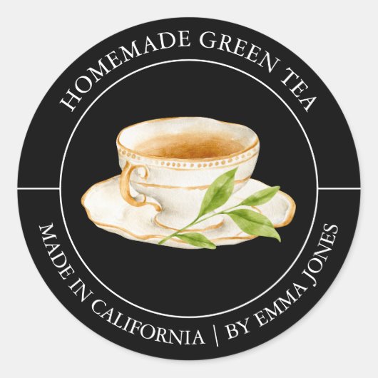 緑茶のラモダンベル ラウンドシール (正面)