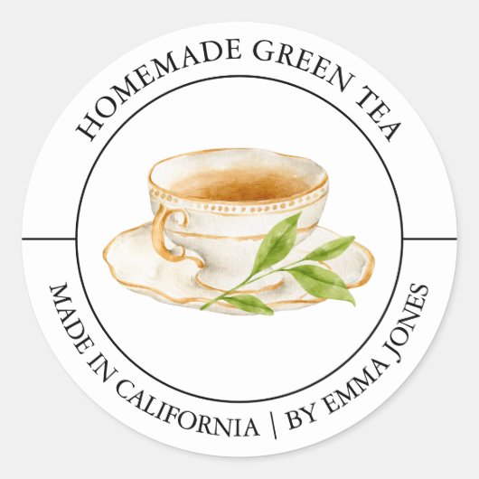 緑茶のラモダンベル ラウンドシール (正面)
