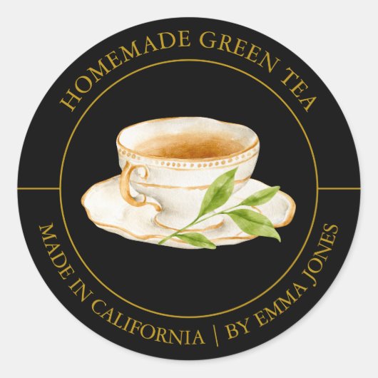 緑茶のラモダンベル ラウンドシール (正面)