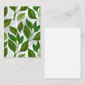 緑茶の継ぎ目のないパタ葉ーン アドバイスカード (正面/裏面)