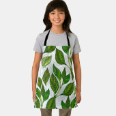 緑茶の継ぎ目のないパタ葉ーン エプロン (インサイチュ)