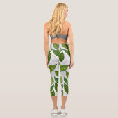 緑茶の継ぎ目のないパタ葉ーン カプリレギンス (裏面)