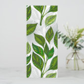 緑茶の継ぎ目のないパタ葉ーン カード (スタンド正面)