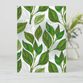 緑茶の継ぎ目のないパタ葉ーン カード (スタンド正面)