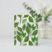 緑茶の継ぎ目のないパタ葉ーン カード (スタンド正面)