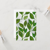 緑茶の継ぎ目のないパタ葉ーン カード (正面/裏面インサイチュ)