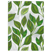 緑茶の継ぎ目のないパタ葉ーン クリップボード (裏面)