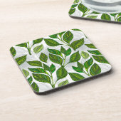 緑茶の継ぎ目のないパタ葉ーン コースター (左側)