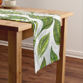緑茶の継ぎ目のないパタ葉ーン ショートテーブルランナー (インサイチュ)
