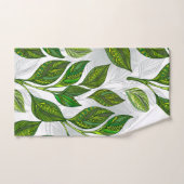 緑茶の継ぎ目のないパタ葉ーン ハンドタオル (ハンドタオル)