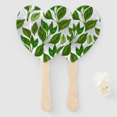 緑茶の継ぎ目のないパタ葉ーン ハンドファン (正面&裏面)