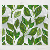 緑茶の継ぎ目のないパタ葉ーン ビールラベル (シングルラベル)