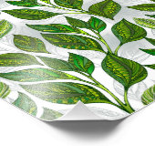緑茶の継ぎ目のないパタ葉ーン フォトプリント            (角)