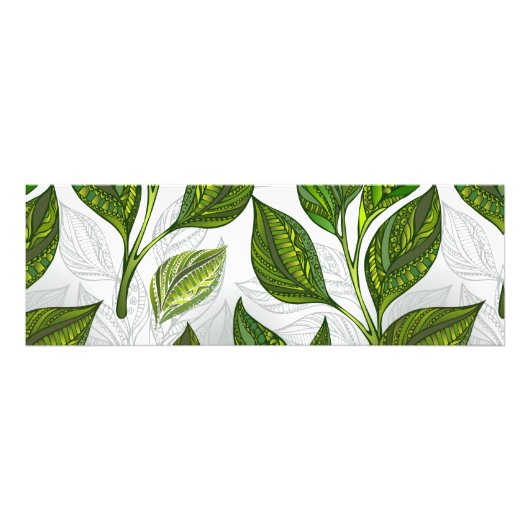 緑茶の継ぎ目のないパタ葉ーン フォトプリント            (正面)