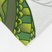 緑茶の継ぎ目のないパタ葉ーン フリースブランケット (角)