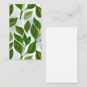 緑茶の継ぎ目のないパタ葉ーン プレイスカード (正面/裏面)